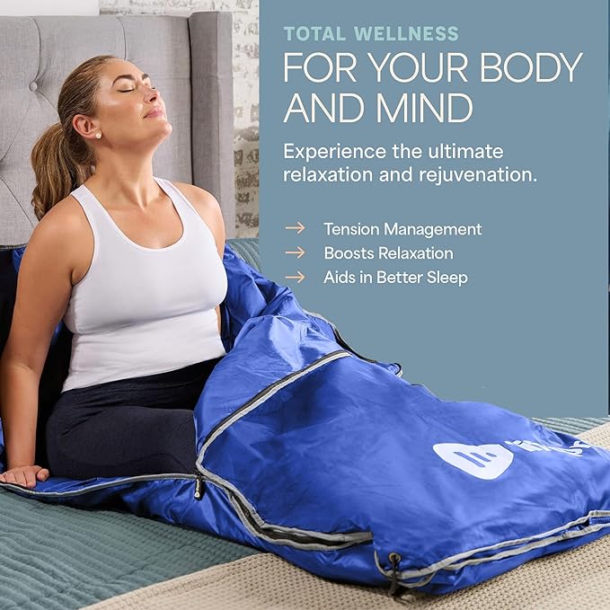 Lifepro BioRemedy Infrared Sauna Blanket – Available in 5 Colors – Portable Far Infrared Home Sauna Bag for Detox, Tension, and Relaxation – Adjustable Temp (86–158°F) & Timer – Includes Detox Wraps-StrideForce Fitness