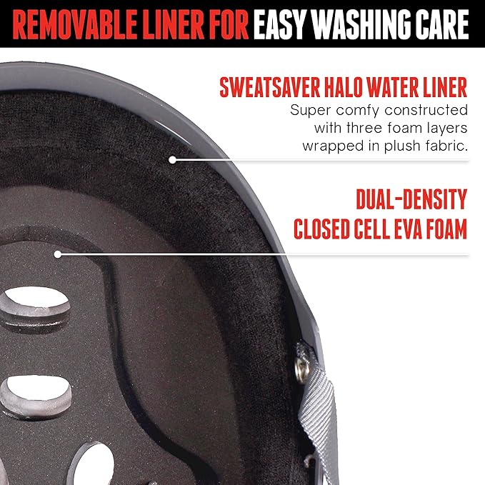 Triple Eight Sweatsaver Gotham Water Helmet – Ideal for Wakeboarding, Waterskiing, Kayaking, and Other Water Sports-StrideForce Fitness