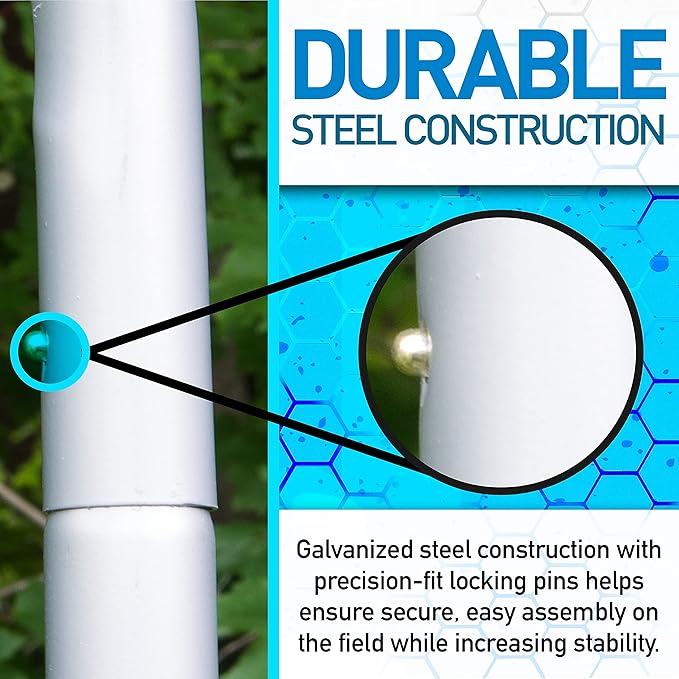 Franklin Sports Soccer Rebounder - Tournament Steel Rebounding Net - Perfect for Backyard Practice and Training - 12' x 6' & 6' x 4'-StrideForce Fitness