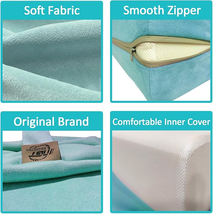 NGT new guide steps Yoga Bolster Pillow for Meditation and Support - Rectangular Yoga Cushion Foam Wedges Washable Suede Pillowcase for Men and Women with Carry Handles.…-StrideForce Fitness