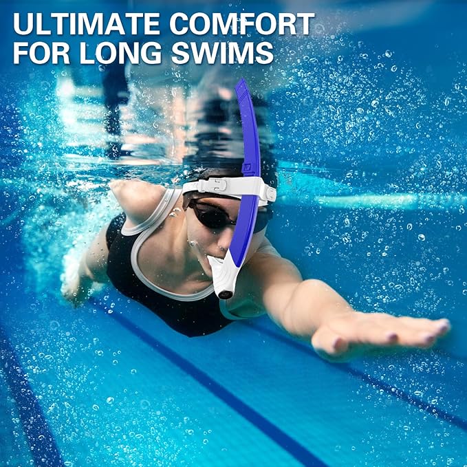 Greatever Detachable Portable Snorkel for Lap Swimming Unisex-Adult Silicone Adjustable Headband One Way Exhaust Valve-StrideForce Fitness