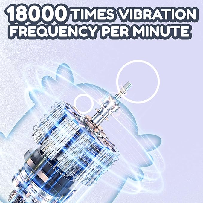 Kids Electric U Shaped Toothbrush - Axolotl Kids Sonic Toothbrush with 6 Brush Head Automatic Rechargeable 6 Cleaning Modes Full Mouth Cleaning-Blue