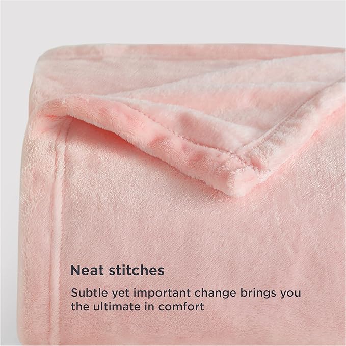 Bedsure Fleece Blanket Twin Blanket Pink - 300GSM Soft Lightweight Plush Cozy Twin XL Blankets for Bed, Sofa, Couch, Travel, Camping, 66 inch X 90 inch-StrideForce Fitness