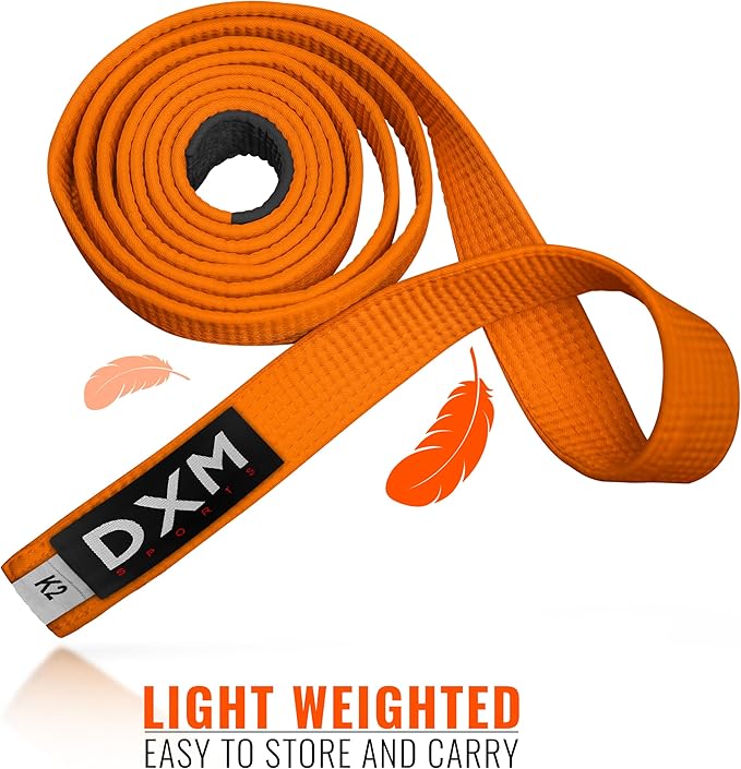DXM SPORTS BJJ Jiu Jitsu Belt - Taekwondo Karate Belt - Martial Arts Uniform Ranking Judo Belt Double Stitched for Kids Adult-StrideForce Fitness