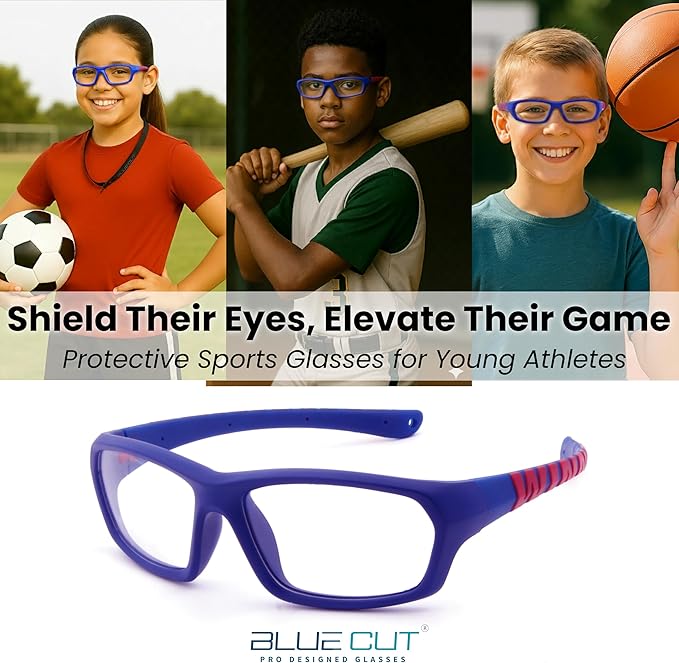 BLUE CUT Sports Protection Goggles, Anti-Fog Lenses Safety Glasses for Basketball, Pickleball and All Outdoor Sports-StrideForce Fitness