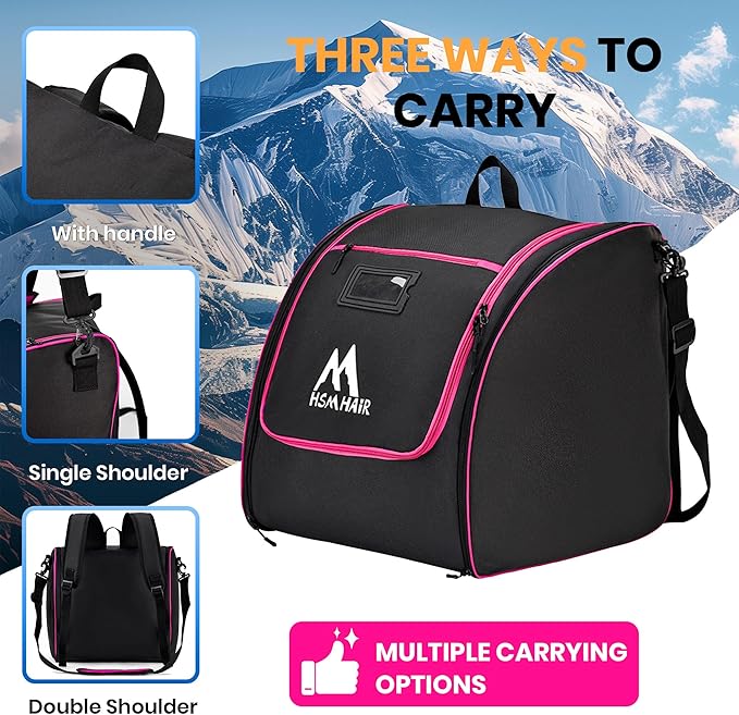 Ski Bag and Ski Boot Bag Combo-Padding Skis Bag for Air Travel,Water Proof Ski Boot Bag Fits for Skis Up to 200 CM and Boots Up To Size US13,Adults Ski Travel Bag-StrideForce Fitness