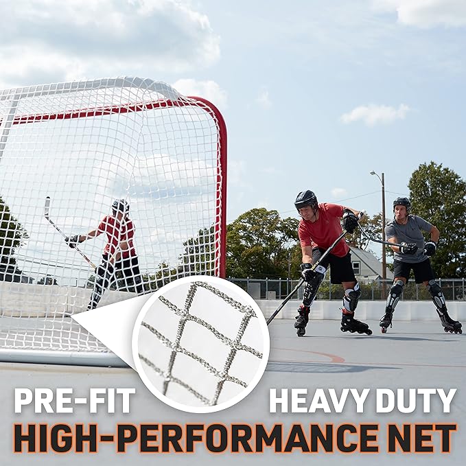 Franklin Sports Street Hockey Goal - Official Regulation Steel Hockey Net - Street Hockey Goal Set-StrideForce Fitness
