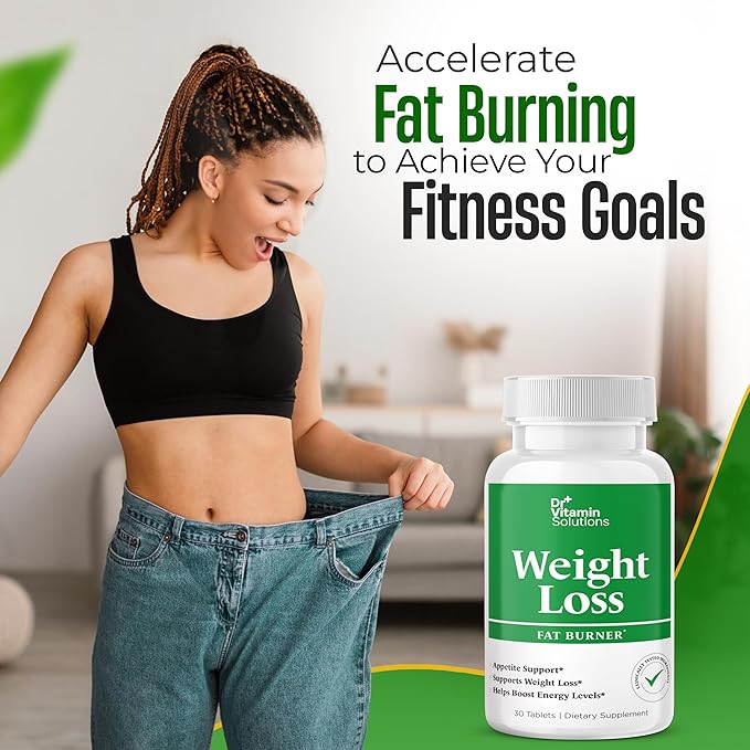 DR VITAMIN SOLUTIONS Weight Loss Supplements for Women & Men - Includes Green Tea Extract, Chromium, Vitamin B6 - Energy Booster, Belly Fat Burner & Appetite Suppressant Diet Pills - 30 Tablets-StrideForce Fitness