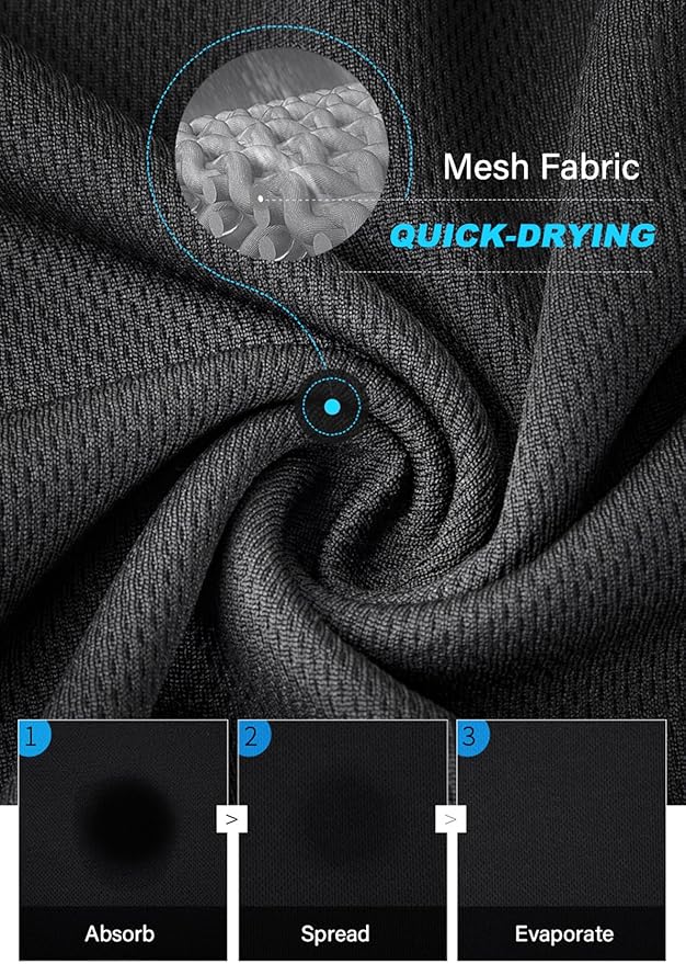 Boyzn 1, 3, 5 or 7 Pack Men's Workout Running Shirts, Dry Fit Moisture Wicking T-Shirt, Gym Athletic Short Sleeve Tee Shirts-StrideForce Fitness