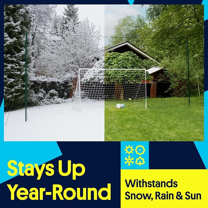 3-in-1 Soccer Training Rebounder & Goal Backstop Net - Soccer Goal for Volley, Passing, Solo Training - Outdoor Sports, Backyard Games-StrideForce Fitness