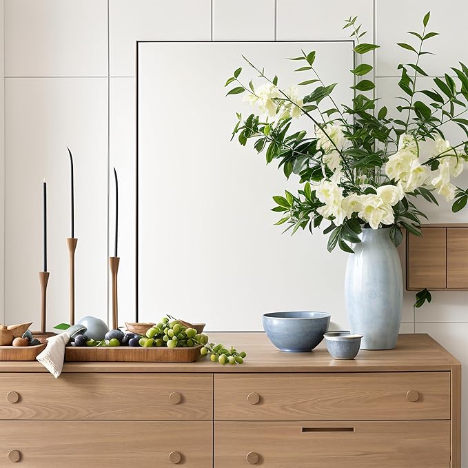 24x36 Inch Black Bathroom Mirror for Wall, Aluminum Frame Rectangle Rectangular Vanity Mirror, Modern Large for Bedroom, Living Room, Horizontal or Vertical-StrideForce Fitness