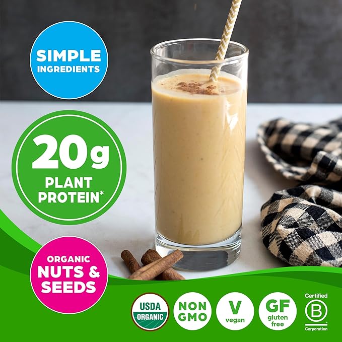 Orgain Organic Simple Vegan Protein Powder, Vanilla - 20g Plant Based Protein, Made with less Ingredients, No Artificial Sweeteners, Gluten Free, No Dairy or Lactose, 1.25 lb (Packaging May Vary)-StrideForce Fitness