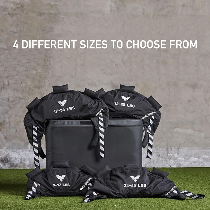 Elite Sports Bulgarian Canvas Bag, Fitness Canvas MMA Gym Cross Workout Training Sandbag 17, 25, 33, 45 lbs (UNFILLED)-StrideForce Fitness
