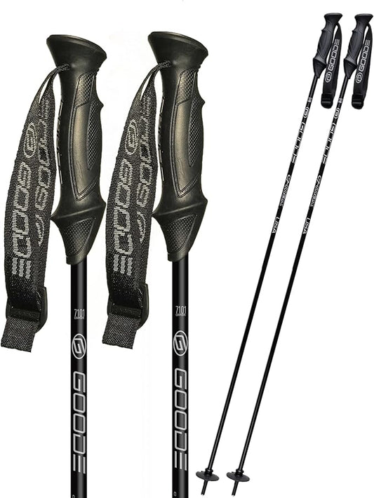 GOODE G-Max Summit Ski Poles – Lightweight & Durable Carbon Composite Downhill Ski Poles for Men & Women – Ergonomic Grip & Shock Absorbing Design – Pair-StrideForce Fitness