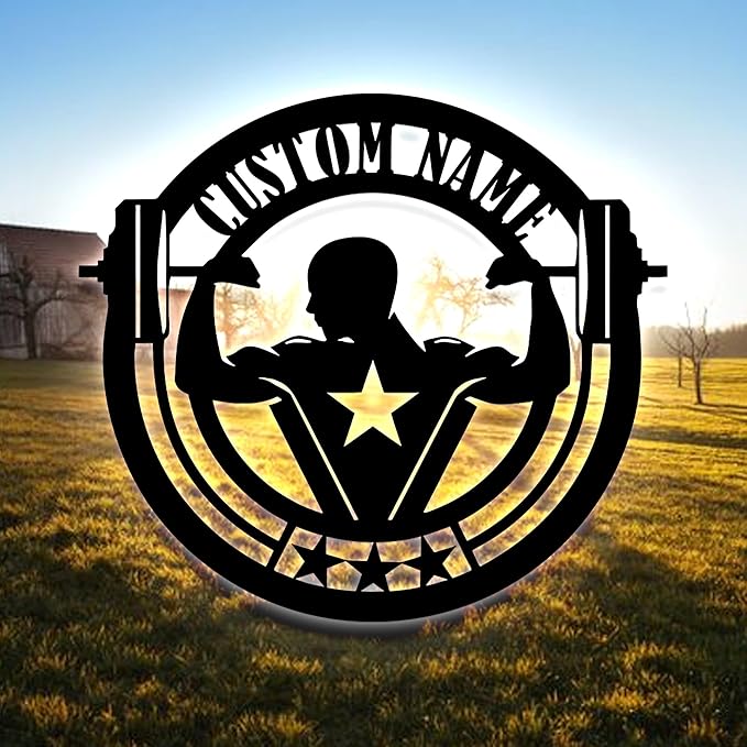 Personalized Gym Metal Sign With LED Light, Custom Gym Wall Art, Gymer Gift, Wall Decor for Home, Birthday & Xmas-StrideForce Fitness