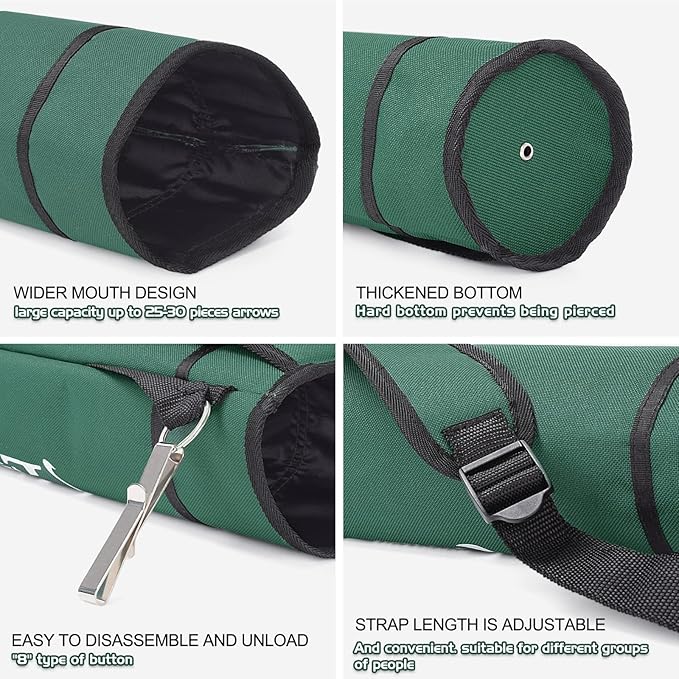 Elong Adjustable Archery Back Arrow Quiver Holder - Upgraded Quiver Arrows for Compound Recurve Bow and Hunting Target Practicing Youth and Adults-StrideForce Fitness