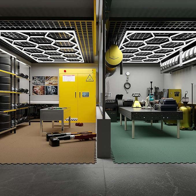 Home Gym Mat, Puzzle Exercise Mat, EVA Interlocking Foam Floor Tiles for Home Workout Equipment and Kids' Play Areas - Blue, 24 in x 24 in x ½ in - (Green, 32 Pack(128 SQ FT))-StrideForce Fitness