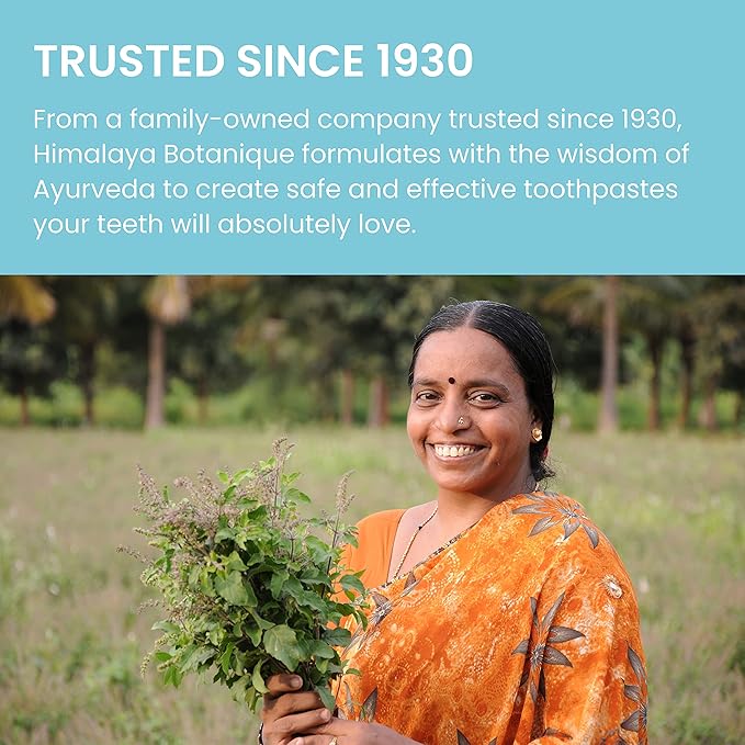 Himalaya Botanique Complete Care Toothpaste, Herbal, Peppermint Flavor, Fights Plaque, Freshens Breath, Fluoride Free, No Artificial Flavors, SLS Free, Cruelty Free, Foaming, 5.29 Oz, 4 Pack…