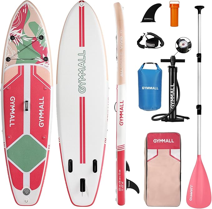 Paddle Board, Inflatable Stand Up SUP Paddle Boards for Adults & Youths of All Skill Levels, Wide & Non-Slip Deck Design Blow Up Paddleboards with Premium Accessories & Storage Bag-StrideForce Fitness