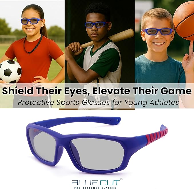 BLUE CUT Sports Protection Goggles, Photochromic Lenses Safety Glasses for Basketball, Pickleball and Outdoor Sports-StrideForce Fitness