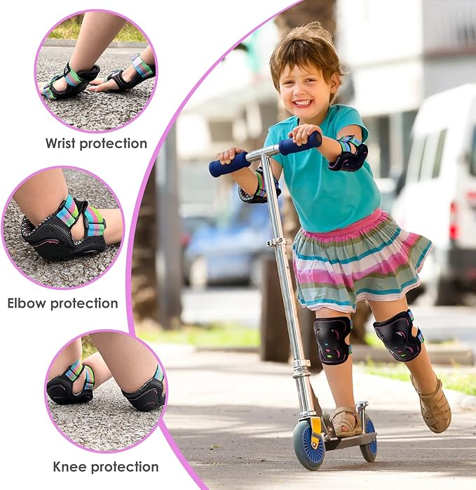 BOSONER Kids/Youth Knee Pad Elbow Pads Guards Protective Gear Set for Roller Skates Cycling BMX Bike Skateboard Inline Skatings Scooter Riding Sports-StrideForce Fitness
