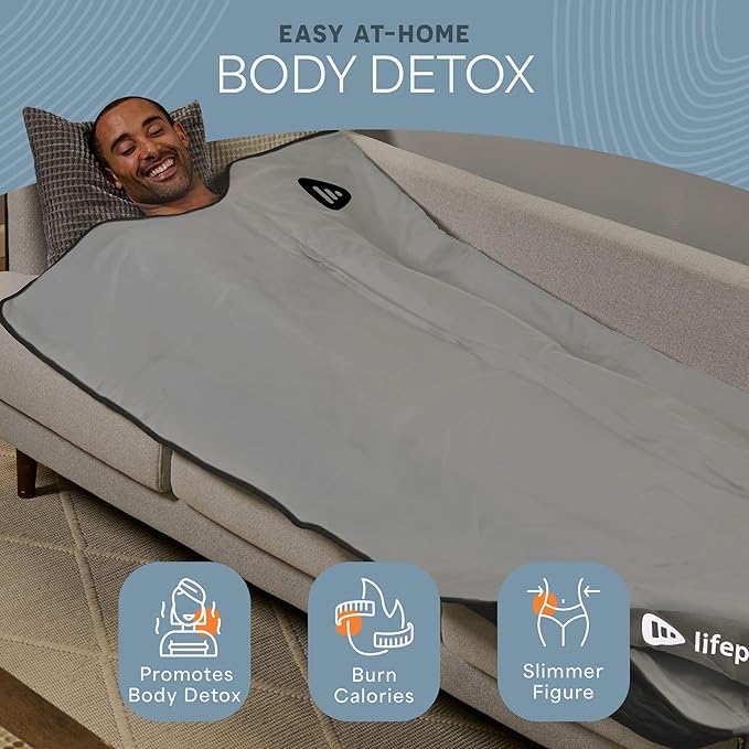 LifePro RejuvaWrap Infrared Sauna Blanket for Detox & Relaxation – Available in 5 Colors & 3 Models – Portable Far Infrared at Home Sauna for Muscle Relief, Circulation & Recovery – 9 Heat Levels-StrideForce Fitness