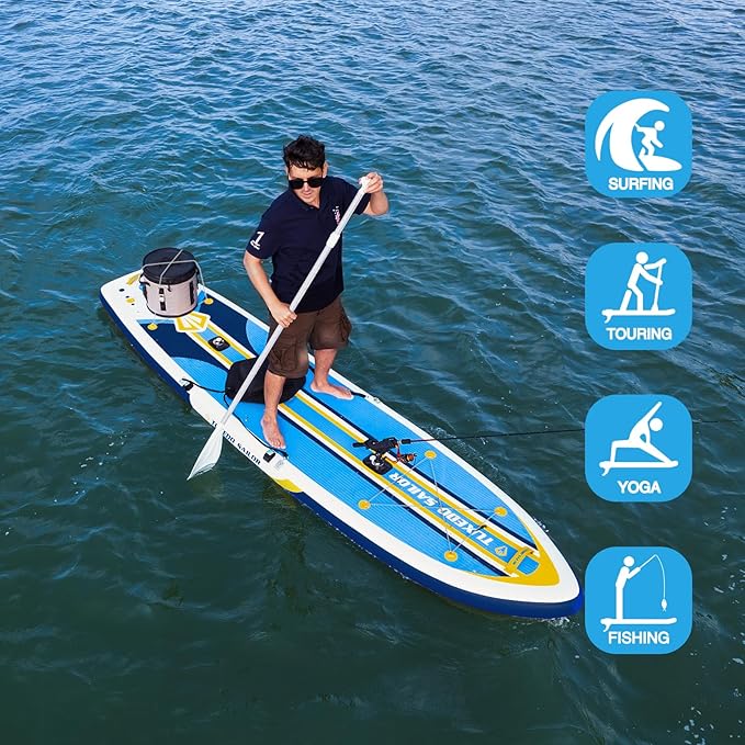 Tuxedo Sailor Kids Inflatable Paddle Board Lightweight and Safe Fishing Stand Up Paddle Board for Adults with Accessories-StrideForce Fitness