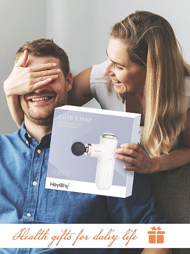 Mini Massage Gun Deep Tissue with Heat, Portable Percussion Muscle Massager for Pain Relief Muscle Relaxtion with Carry Case for Athletes & Home Use-StrideForce Fitness