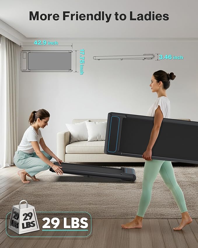 COZYINN 10% Incline Walking Pad - 2.5HP 4MPH/7.6MPH 265/340+lb Capacity Treadmills for Home, Portable Foldable Adjustable Incline Treadmill with Wide Running Area, Mute Control, Works with KINOMAP-StrideForce Fitness