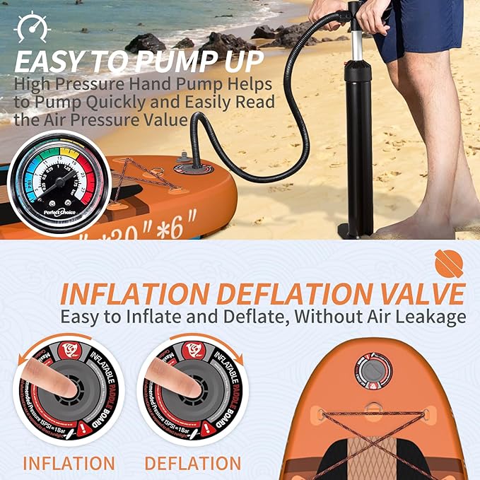Inflatable Stand Up Paddle Board, 10'x30''x6'' Ultra-Light Paddleboards for All Skill Levels with SUP Accessories, Paddle, Fins, Leash, SUP Pump, Backpack-StrideForce Fitness
