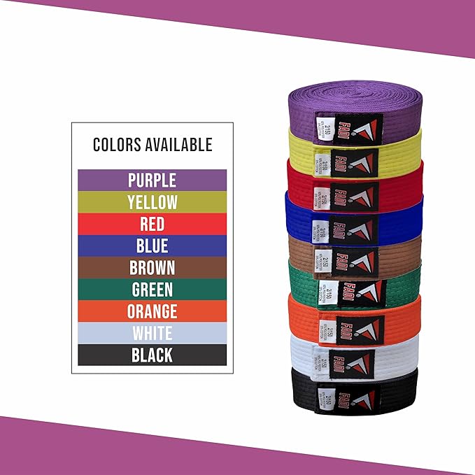 Martial Arts Belt for Karate, Judo, Aikido and Taekwondo - Durable Cotton-Polyester Blend for Adults and Kids-StrideForce Fitness