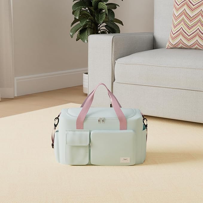 FIORETTO Women's Gym Duffle Bag with Shoes Compartment, 37L Capacity, Ideal for Travel, Gym, Sports, Duffel, Weekender-StrideForce Fitness