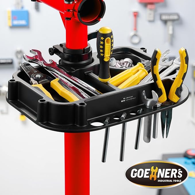 Bike Repair Stand, 176 LBS Heavy Duty Portable Bicycle Mechanic Maintenance Workstand with Tool Tray, Steel & Aluminum Shop Home Adjustable Height Foldable Bike Work Stand for E Bike, MTB, RB-StrideForce Fitness