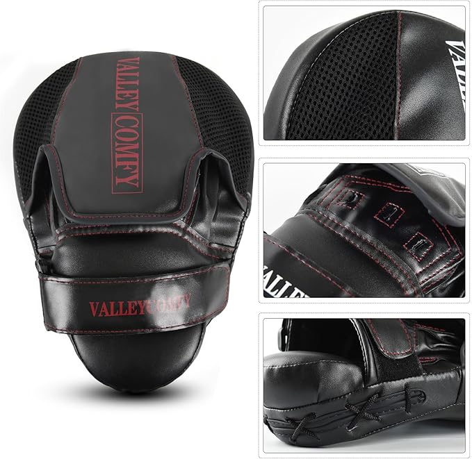 Valleycomfy Boxing Punching Mitts,Boxing Pads Mitts for Men,Ideal for Boxing Training,Kickboxing,Martial Arts-StrideForce Fitness