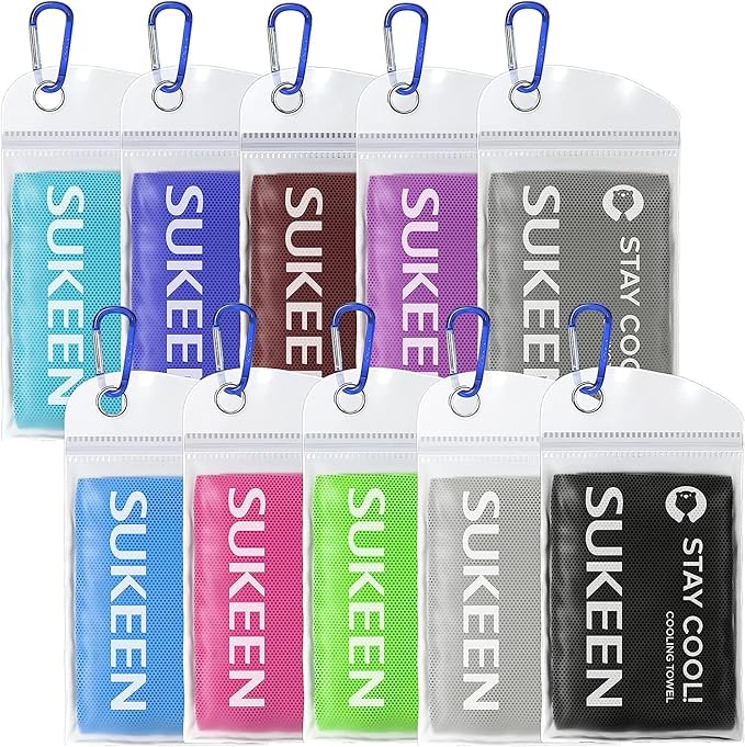 Sukkeen Cooling Towel (40"x12"), Soft Breathable Chilly Microfiber Towel for Yoga, Sports & More Activities-StrideForce Fitness