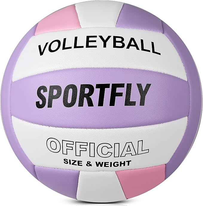 Official Size 5 Volleyball, Soft Indoor Outdoor Volleyball for Game Gym Training Beach Play, 2 Pcs Per Pack with Pump Kit-StrideForce Fitness