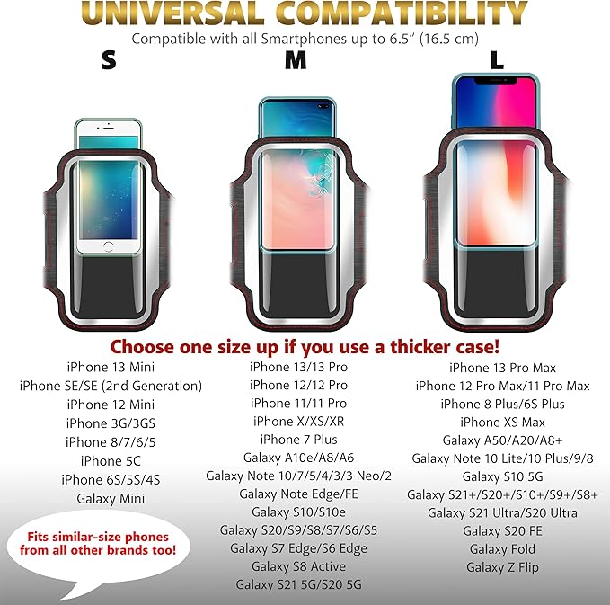 TRIBE Running Phone Holder Armband. iPhone & Galaxy Cell Phone Sports Arm Bands for Women, Men, Runners, Jogging, Walking, Exercise & Gym Workout. Fits All Smartphones. Adjustable Strap, CC/Key Pocket-StrideForce Fitness