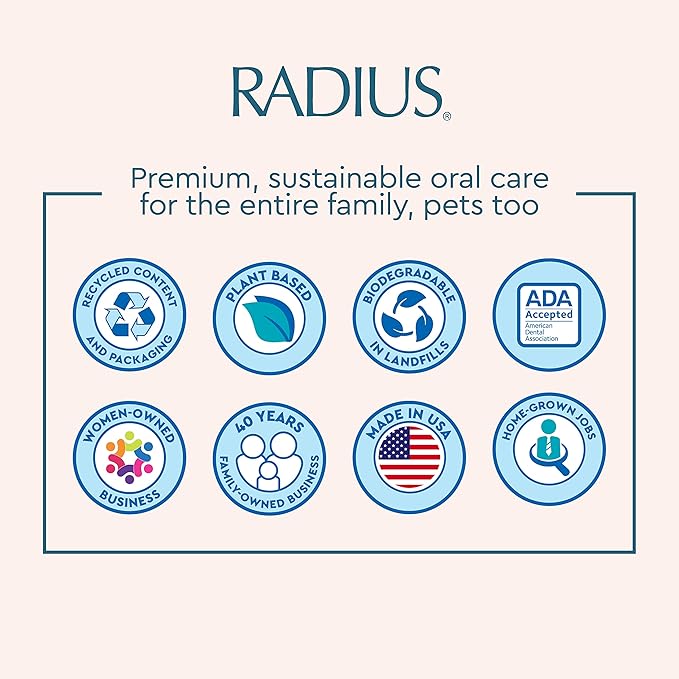 RADIUS Totz Plus Brush Kids Toothbrush Silky Soft BPA Free ADA Accepted Designed for Delicate Teeth & Gums for Children 3 Years & Up - Assorted - Pack of 6
