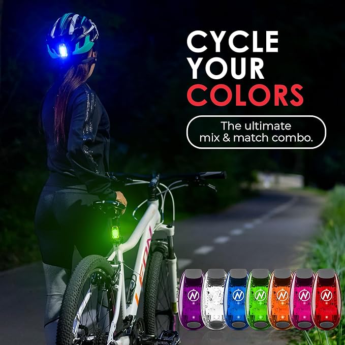 LED Safety Light (2 Pack) - Clip On Strobe/Running Lights for Runners, Dog, Bike, Walking, Boat, Kayak, Stroller and More - High Visibility Accessories for Your Reflective Gear, Bicycle-StrideForce Fitness