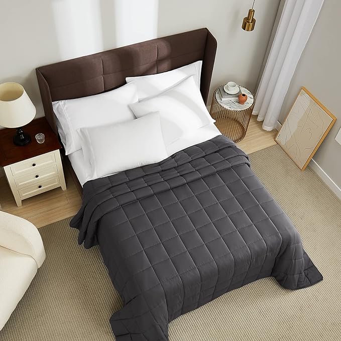 Weighted Blanket 25lbs 88"x104" Cooling Breathable Heavy Blanket Microfiber Material with Glass Beads for Adult All-Season Summer Fall Winter Soft Thick Comfort-StrideForce Fitness