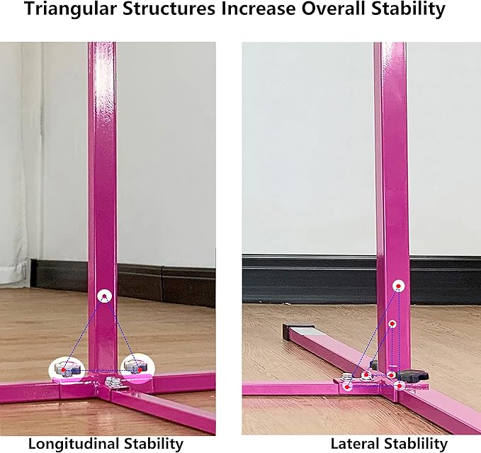 4FT/5FT Gymnastic Bar Set Gymnastics Horizontal Bar Gymnastics Kip Bar for Kids Home Use-StrideForce Fitness