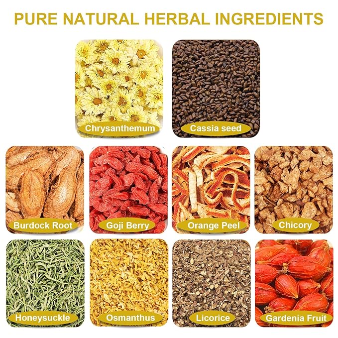 TEARELAE - Chrysanthemum Cassia Seed Tea - 4g x 40 Count - Burdock Root, Goji Berry, Honeysuckle, Osmanthus - Combination Herbal Tea Bag-StrideForce Fitness