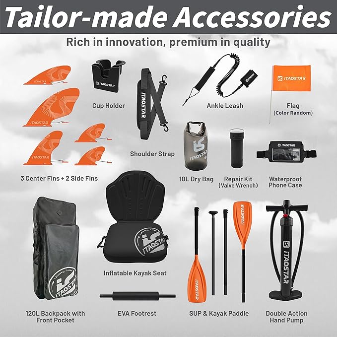 Lead 11‘ x 33" / 12’×35" Inflatable Stand Up Paddle Board - Premium SUP Board Kit - Ultra Stable Paddleboard for Adults & Youth - All Skill Levels - for Lakes, Oceans-StrideForce Fitness