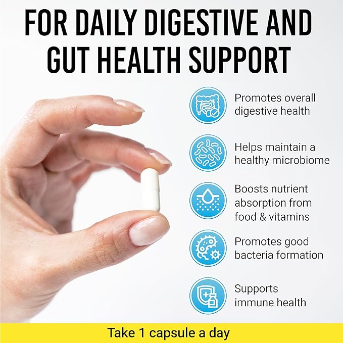 BIGJOHNLAB® Probiotics 60 Billion CFU – 10 Strains + Organic Prebiotics – Immune, Digestive & Gut Health – Supports Occasional Constipation, Diarrhea, Gas & Bloating – for Women & Men – 30ct-StrideForce Fitness