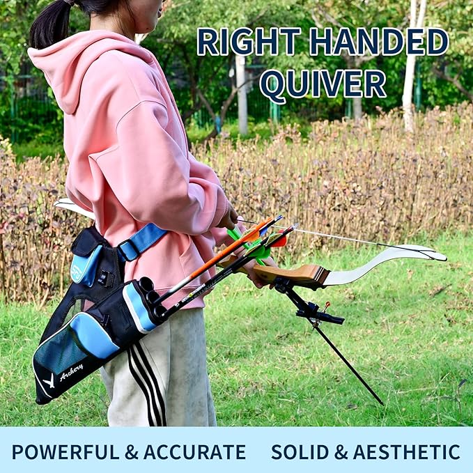 SOPOGER Archery Hip Quiver for Arrows - 3 or 4 Tube Bow Belt Quiver Waist Hanged for Youth Teens Adults Compound Bow Recurve Bow Target Shooting-StrideForce Fitness