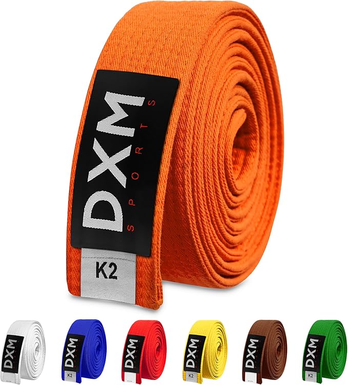 DXM SPORTS BJJ Jiu Jitsu Belt - Taekwondo Karate Belt - Martial Arts Uniform Ranking Judo Belt Double Stitched for Kids Adult-StrideForce Fitness