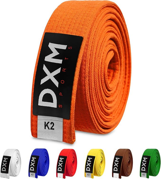DXM SPORTS BJJ Jiu Jitsu Belt - Taekwondo Karate Belt - Martial Arts Uniform Ranking Judo Belt Double Stitched for Kids Adult-StrideForce Fitness