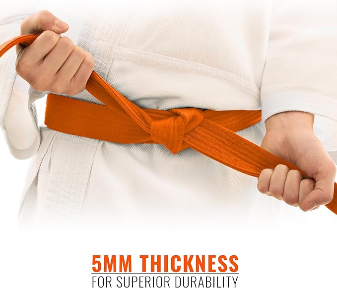 DXM SPORTS BJJ Jiu Jitsu Belt - Taekwondo Karate Belt - Martial Arts Uniform Ranking Judo Belt Double Stitched for Kids Adult-StrideForce Fitness