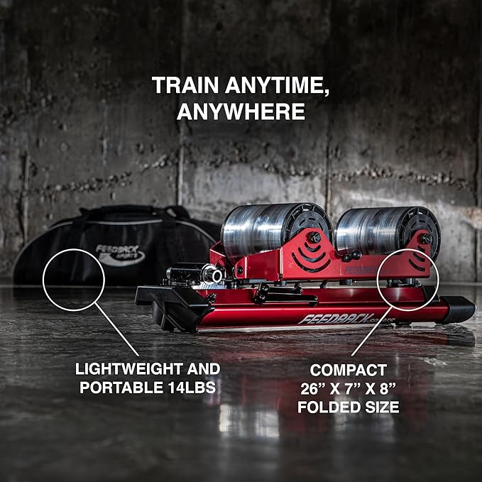 FEEDBACK SPORTS | Omnium Lightweight and Portable Bike Trainer | for 16” to 29” Wheels | Travel Bag Included-StrideForce Fitness