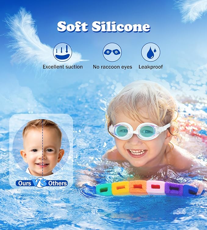 Aegend 2 Pack Kids Goggles, Swimming Goggles for Kids Age 4-16 Boys and Girls Youth, Anti-Fog Waterproof Anti-UV Pool Goggles-StrideForce Fitness